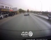 شاهد.. غياب التركيز يتسبب في حـادثة على طريق الملك عبدالله في الرياض