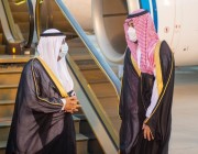 الأمير محمد بن سلمان يستقبل ولي العهد بدولة الكويت لدى وصوله الرياض