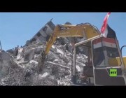 بدء إزالة أنقاض الأبراج في غزة بمشاركة الآليات المصرية