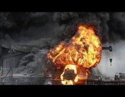 لحظة انفجار بمحطة وقود في روسيا