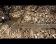 صور جوية تظهر مدى الدمار الذي ألحقته حرائق الغابات في كاليفورنيا
