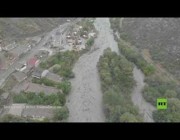 أمطار غزيرة تدمر طرقا في جمهورية داغستان الروسية