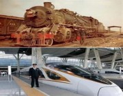 صورتان لقطار صيني وقائده بينهما 26 عاما تكشفان تطور السفر بالقطارات هناك