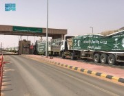 168 شاحنة إغاثية تعبر منفذ الوديعة متوجهة للمحافظات اليمنية