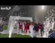 احتفالات نادي العربي بتتويجه بطلاً لدوري الدرجة الثانية
