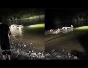 سياح ينقذون أشخاصاً غرقت سيارتهم في مياه بالصين