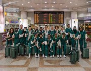 “أخضر الصالات للسيدات” يصل الكويت للمشاركة في دورة الألعاب الخليجية (صور)