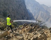 انتهاء العمليات الميدانية لإخماد حريق جبل وادي ضيم