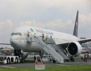 انزلاق طائرة تابعة للخطوط السعودية عن المدرج في مطار نينوي بالفلبين