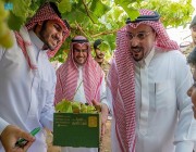 أمير القصيم يطلّع على إنتاج مزارع العنب بالمنطقة