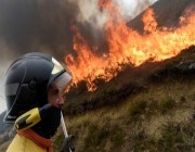 اندلاع حريق كبير في منطقة ريفية شمال إسبانيا