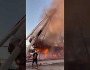 اندلاع حريق في مدينة ألعاب حي السلام بالعراق