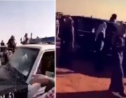 شاهد: فوضى واعتداء على مركبات رجال الأمن بمهرجان مزاين الإبل