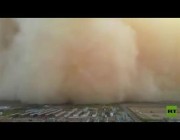 عواصف ترابية عاتية تغطي سماء الصين حتى ارتفاع 100 متر