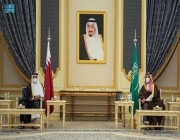 ولي العهد وأمير قطر يعقدان جلسة مباحثات (فيديو وصور)