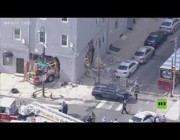 عربة إطفاء تحطم مبنى في ولاية فيلادلفيا الأمريكية