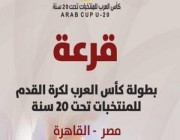 اليوم.. سحب قرعة كأس العرب لمنتخبات الشباب في القاهرة