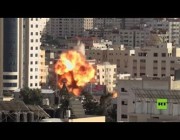 غارة إسرائيلية تدمر مبنى وزارة الأوقاف بغزة