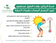 “صحة الرياض”: 4 خطوات لتبريد الجسم في حالات الاصابة بضربات الشمس والاجهاد الحراري