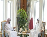 أمير قطر يستقبل مستشار الأمن الوطني الإماراتي طحنون بن زايد