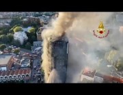 حريق يندلع بمبنى من 20 طابقا في ميلانو