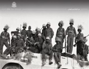 التقطت قبل 40 عاماً.. صورة لمجموعة من أفراد الحرس الوطني عقب أحد التمارين الميدانية