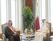 أمير قطر يستقبل وزير الداخلية السعودي والوفد المرافق له 