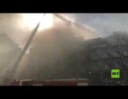 العراق.. اندلاع حريق هائل في فندق بكربلاء