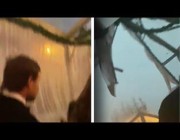 عاصفة قوية تسقط خيمة حفل زفاف فوق المدعوين بولاية جورجيا
