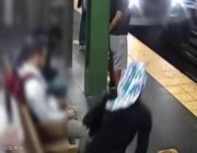 فيديو يرصد دفع سيدة لامرأة أمام قطار