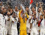 مراسم تتويج فرنسا ببطولة دوري الأمم الأوروبية على حساب إسبانيا