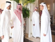 نائب رئيس الوزراء ووزير الخارجية بدولة قطر يستقبل الأمير تركي بن محمد (صور)
