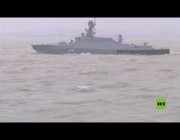 لحظة إطلاق صواريخ “كاليبر” المجنحة في بحر قزوين