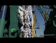 لحظة وصول فريق روسي إلى محطة الفضاء الدولية لتصوير أول فيلم في مدار الأرض
