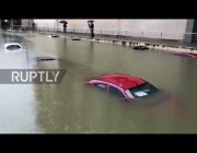 أمطار غزيرة في إسبانيا تسببت في غرق الشوارع والسيارات