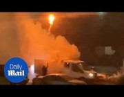 انفجار شاحنة مليئة بالألعاب النارية