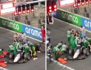 لحظة وقوع حادث خطير بسباق “فورمولا 2” بجدة بعد دقائق من انطلاقه (فيديو)