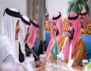 ولي العهد وأمير قطر يرأسان الاجتماع السادس لمجلس التنسيق السعودي القطري (فيديو وصور)