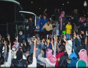 استقبال حاشد لبعثة النصر في حائل (صور)