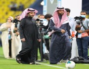 المستشار تركي آل الشيخ رئيس هيئة الترفيه خلال حضوره مواجهة كأس مارادونا