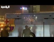 وصول حافلة “برشلونة” لملعب مرسول بارك لمواجهة بوكا جونيورز في كأس مارادونا
