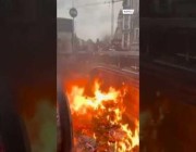أعمال عنف وفوضى واشتباكات بين الشرطة ومحتجين على قيود كورونا في بروكسل