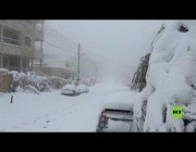 الثلوج تغطي العاصمة الأردنية بعد العاصفة