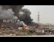 النيران تلتهم العشرات من المنازل حول منشرة أخشاب في نيجيريا