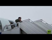 لحظة مغادرة آخر جندي روسي من قوات حفظ السلام كازاخستان
