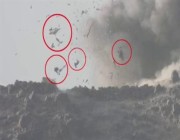 شاهد.. لحظة استهداف طيران التحالف تجمعات حوثية بغارة جوية