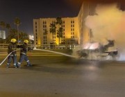 “مدني الرياض” يخمد حريقًا في مركبة بطريق الملك فهد