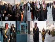 صور.. مواطنون ومواطنات يحتفلون بيوم التأسيس في موسم الرياض بالأزياء التراثية