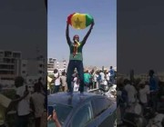 احتفال الجماهير السنغالية في الشوارع بعد الفوز بكأس أمم أفريقيا