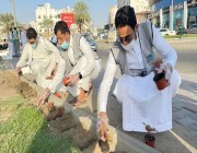 بالصور.. مشاركة ألف متطوع في زراعة 60 ألف نبتة في مكة